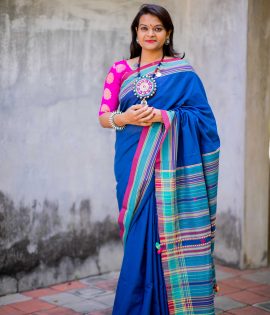 The Starry Night Bhujodi Saree : Pure Cotton Bhujodi Handloom Saree – Ek  Dori
